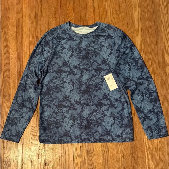 Old Navy Blue Long Sleeve UV Protection Swim Tie-Dye Shirt - Picture 1 of 11